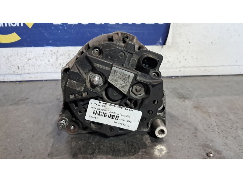 Recambio de alternador para volkswagen touran (1t1) 1.6 16v fsi referencia OEM IAM 03C903021D 0124325128 14V 110A