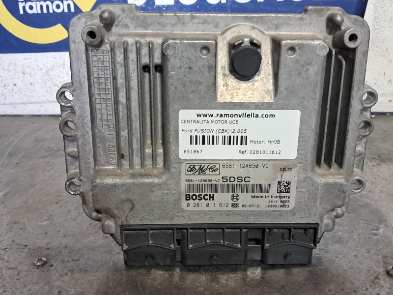 Recambio de centralita motor uce para ford fusion (cbk) elegance referencia OEM IAM 0281011612  