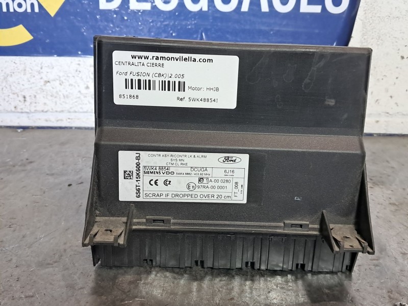 Recambio de centralita cierre para ford fusion (cbk) elegance referencia OEM IAM 5WK48854I  