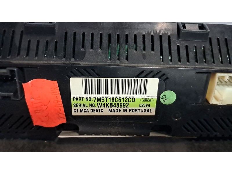 Recambio de mando climatizador para ford kuga (cbv) titanium referencia OEM IAM 7M05T18C612CD W4KB48992 