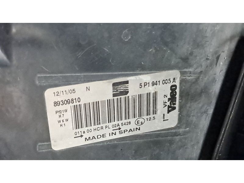 Recambio de faro izquierdo para seat leon (1p1)  | 0.05 - ...  | 0.05 - ... referencia OEM IAM 5P1941005A 89309810 
