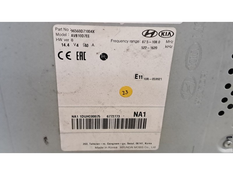 Recambio de sistema audio radio cd para hyundai tucson  | 0.15 - ...  | 0.15 - ... referencia OEM IAM   