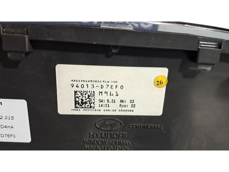 Recambio de cuadro instrumentos para hyundai tucson  | 0.15 - ...  | 0.15 - ... referencia OEM IAM 94013D7EF0  