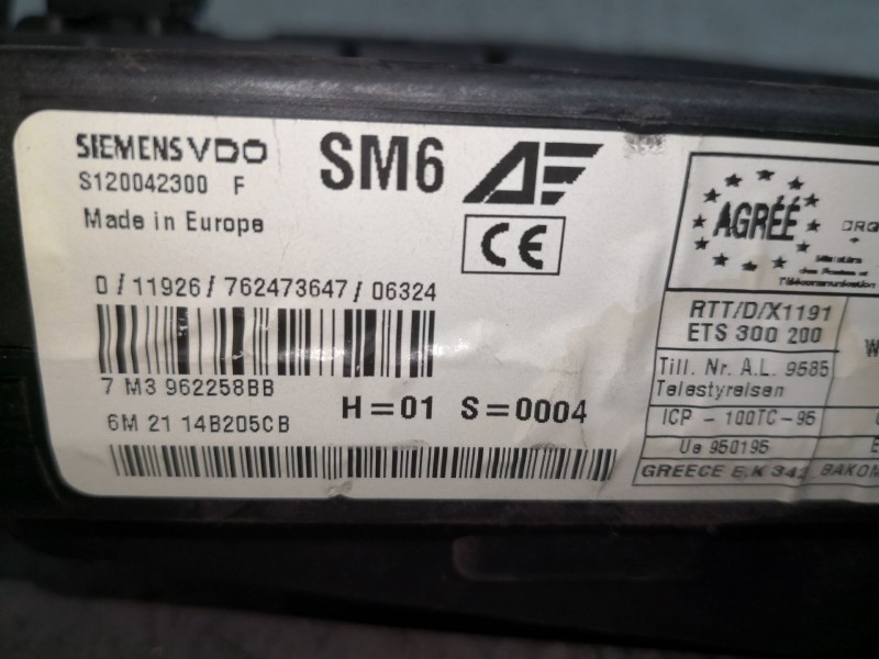 Recambio de centralita bsi para seat alhambra (7v8) 2.0 tdi referencia OEM IAM 7M3962258BB S120042300F 
