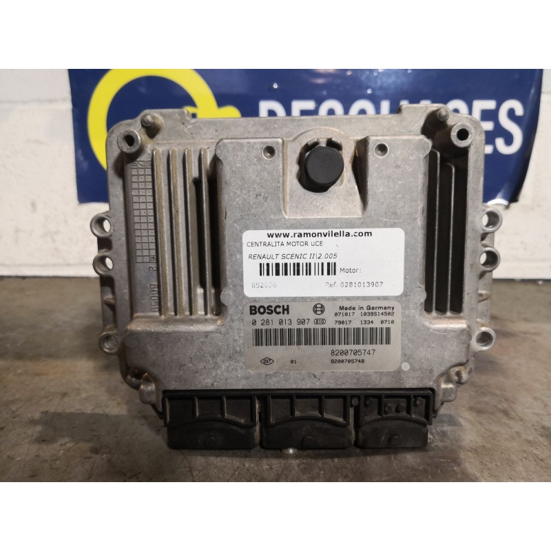 Recambio de centralita motor uce para renault scenic ii grand confort dynamique referencia OEM IAM 0281013907 8200705747 8200705