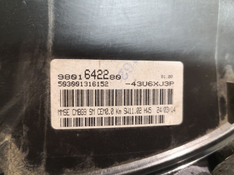Recambio de cuadro instrumentos para citroen berlingo first 1.6 hdi 75 x referencia OEM IAM 9801642280  