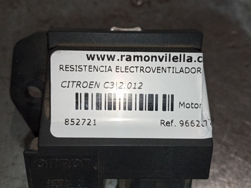 Recambio de resistencia electroventilador para citroen c3 attraction referencia OEM IAM 9662872380  