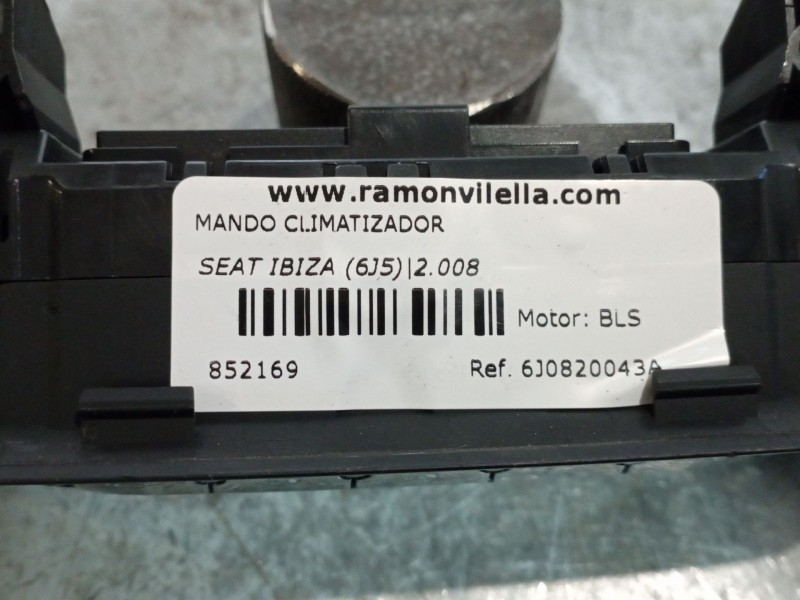 Recambio de mando climatizador para seat ibiza (6j5) sport referencia OEM IAM 6J0820043A  