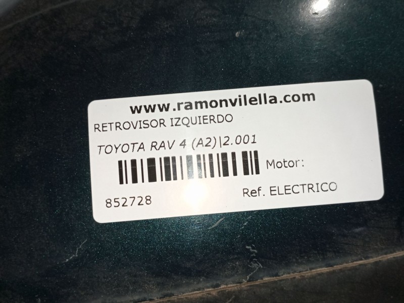 Recambio de retrovisor izquierdo para toyota rav 4 (a2) 2.0 d-4d luna 4x4 referencia OEM IAM ELECTRICO  