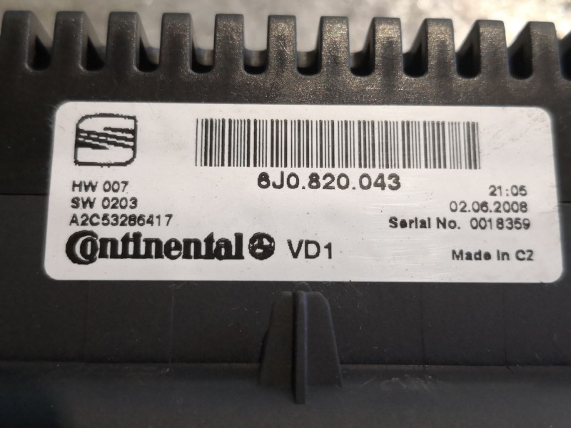 Recambio de mando climatizador para seat ibiza (6j5) reference referencia OEM IAM 6J0820043  