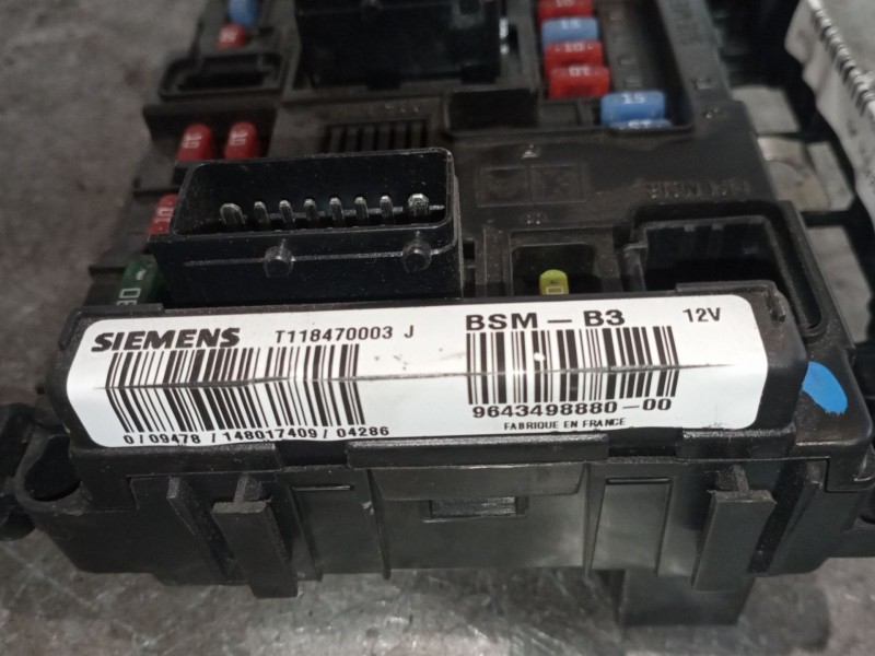 Recambio de centralita bsm para citroen c2 1.4 referencia OEM IAM 9643498880 BSM B3 T118470003J