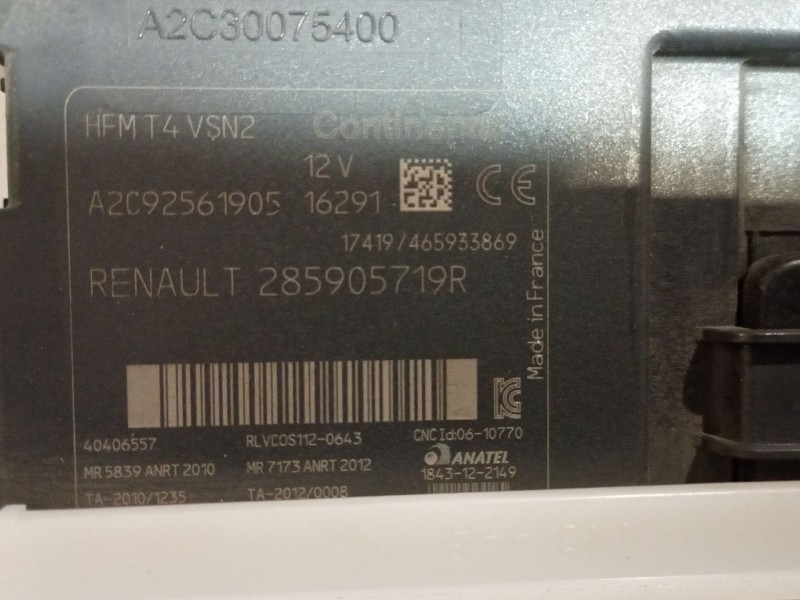 Recambio de conmutador de arranque para renault captur adventure referencia OEM IAM A2C92561905  