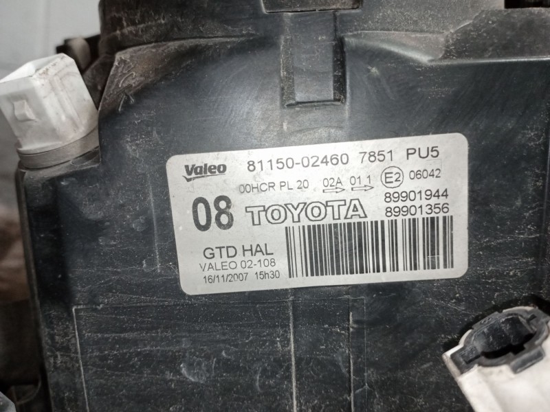 Recambio de faro izquierdo para toyota auris 1.6 16v cat | 0.06 - ... 1.6 16v cat | 0.06 - ... referencia OEM IAM 8115002460  