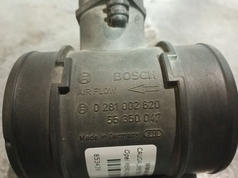 Recambio de caudalimetro para opel meriva 1.7 16v cdti referencia OEM IAM 0281002620  