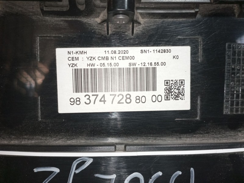 Recambio de cuadro instrumentos para peugeot expert (224) 2.0 hdi referencia OEM IAM 9837472880  