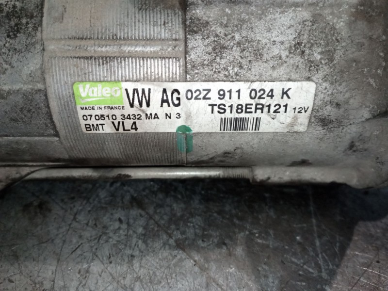 Recambio de motor arranque para seat ibiza (6j5) 1.6 tdi | 0.08 - ... 1.6 tdi | 0.08 - ... referencia OEM IAM 02Z911024K  
