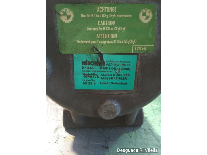 Recambio de compresor aire acondicionado para bmw serie 5 berlina (e34) 520i (110kw) | 03.90 - ... 520i (110kw) | 03.90 - ... re