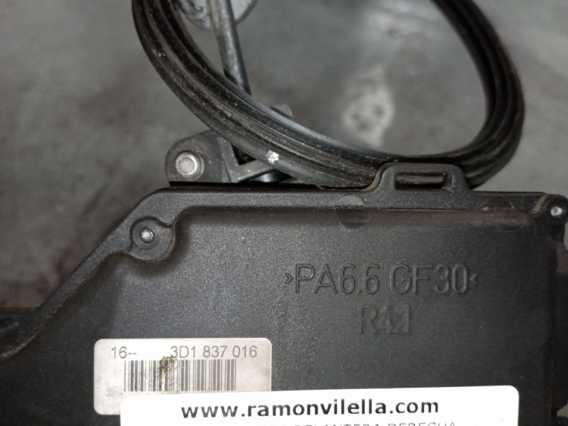 Recambio de cerradura puerta delantera derecha para volkswagen touran (1t1) 2.0 tdi referencia OEM IAM 3D1837016  