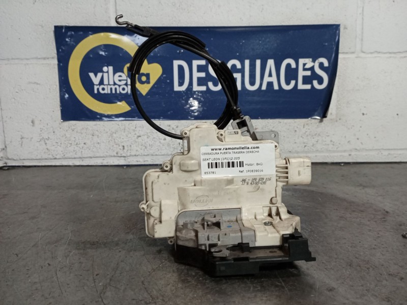 Recambio de cerradura puerta trasera derecha para seat leon (1p1) reference referencia OEM IAM 1P0839016  