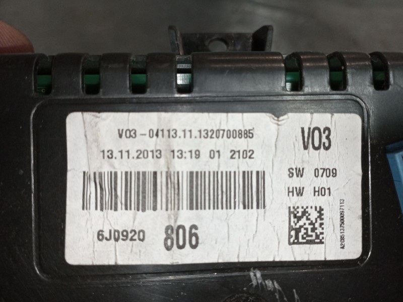 Recambio de cuadro instrumentos para seat ibiza (6j5)  | 0.08 - ...  | 0.08 - ... referencia OEM IAM 6J0920806  