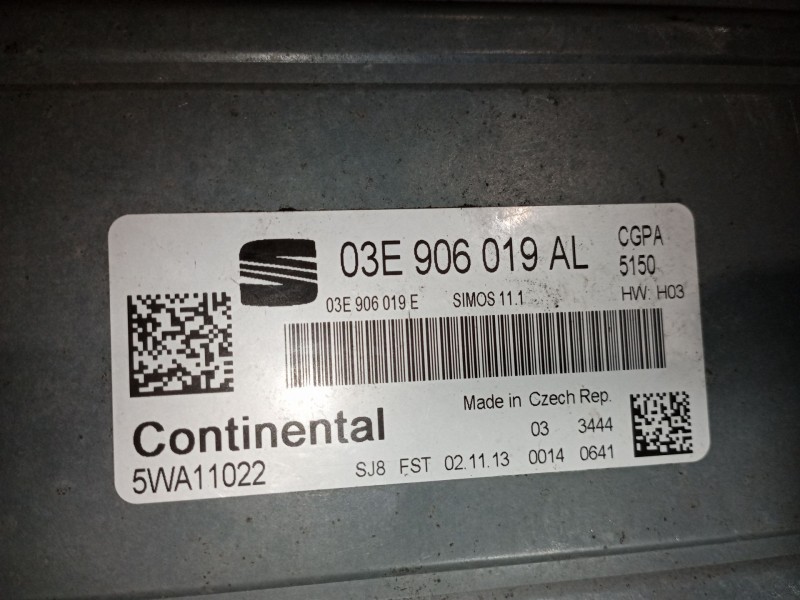 Recambio de centralita motor uce para seat ibiza (6j5)  | 0.08 - ...  | 0.08 - ... referencia OEM IAM 5WA11022  
