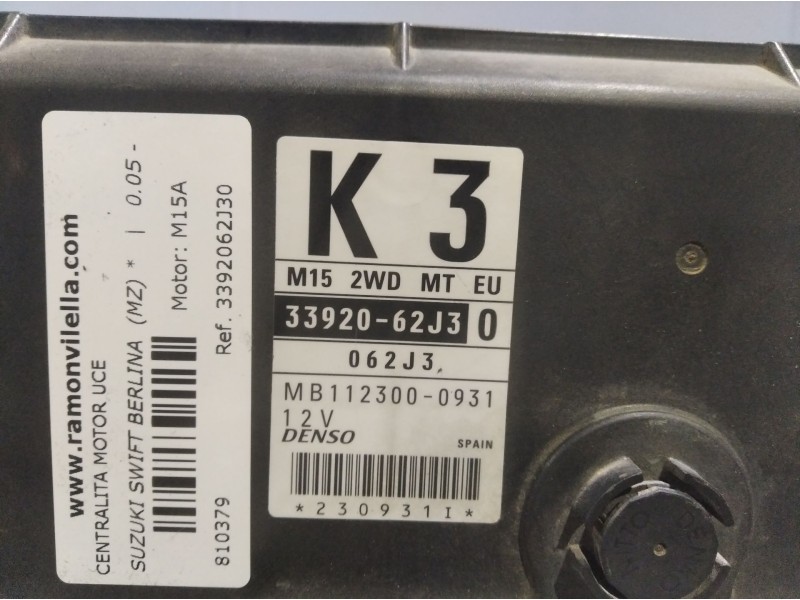 Recambio de centralita motor uce para suzuki swift berlina (mz)  | 0.05 - ... swift berlina (mz)  | 0.05 - ... referencia OEM IA