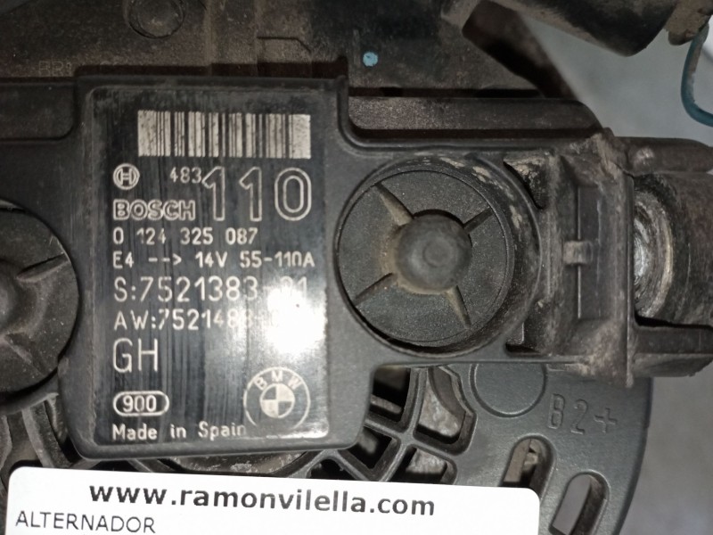 Recambio de alternador para bmw serie 1 berlina (e81/e87) 116i referencia OEM IAM 0124325087  