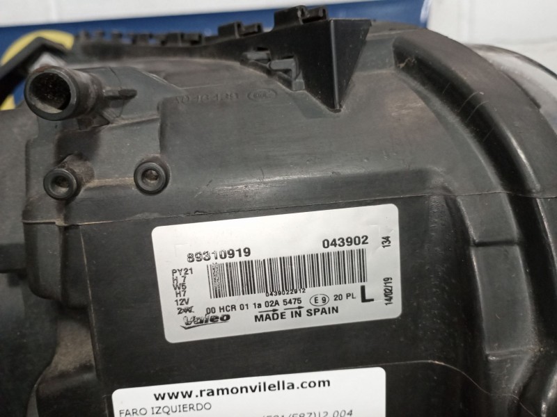 Recambio de faro izquierdo para bmw serie 1 berlina (e81/e87) 116i referencia OEM IAM 89310919  