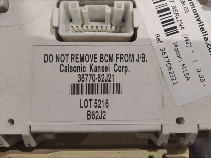 Recambio de caja reles fusibles para suzuki swift berlina (mz)  | 0.05 - ... swift berlina (mz)  | 0.05 - ... referencia OEM IAM
