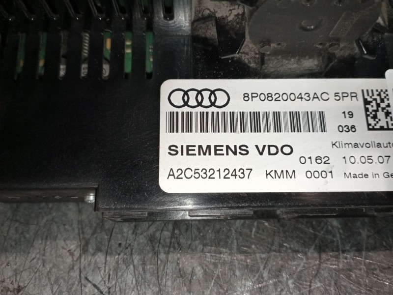 Recambio de mando climatizador para audi a3 (8p) 2.0 tdi ambiente referencia OEM IAM 8P0820043AC  