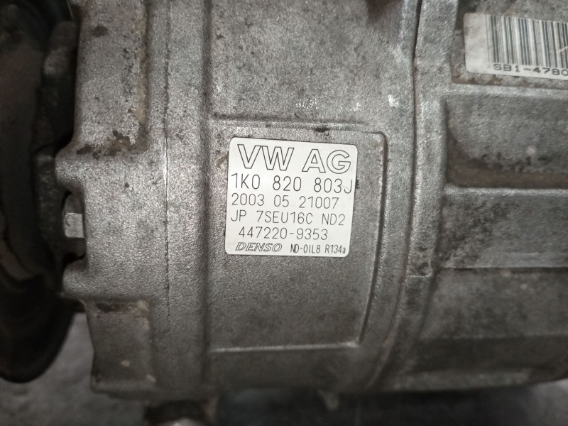 Recambio de compresor aire acondicionado para audi a3 (8p) 2.0 tdi ambiente referencia OEM IAM 1K0820803J  