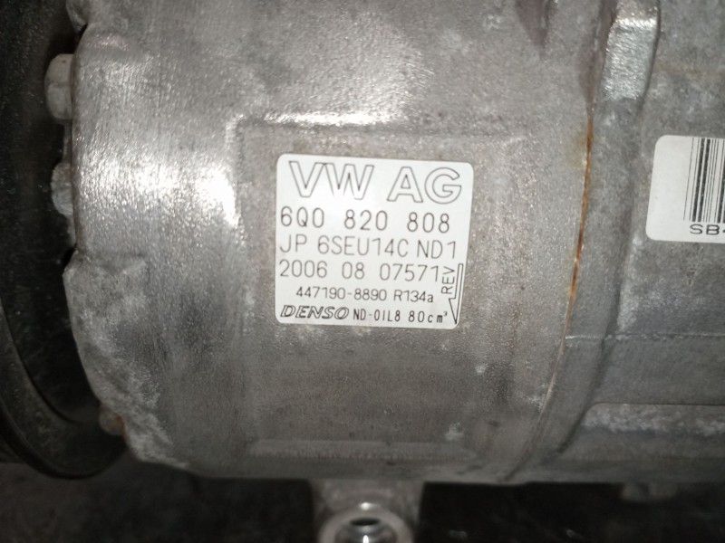 Recambio de compresor aire acondicionado para skoda fabia (6y2/6y3) referencia OEM IAM 6Q0820808 4471908890 