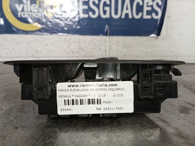 Recambio de mando elevalunas delantero izquierdo para renault kadjar  | 0.15 - ...  | 0.15 - ... referencia OEM IAM 254011766R  