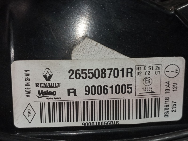 Recambio de piloto trasero derecho para renault kadjar  | 0.15 - ...  | 0.15 - ... referencia OEM IAM 265508701R  