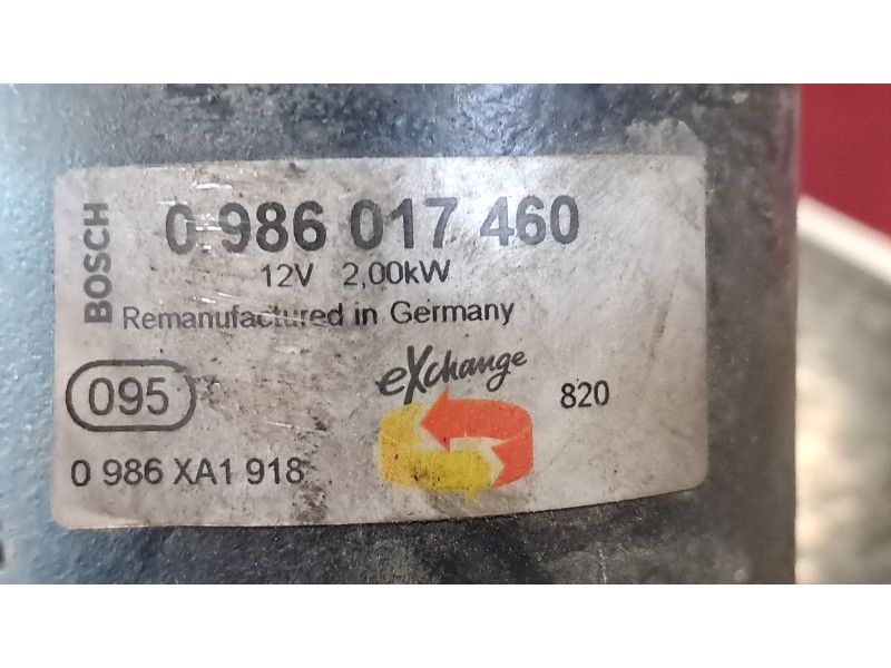 Recambio de motor arranque para volkswagen polo (9n1) 1.9 tdi referencia OEM IAM 0986017460  