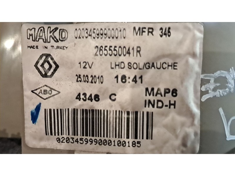 Recambio de piloto porton izquierdo para renault fluence  | ...  | ... referencia OEM IAM   