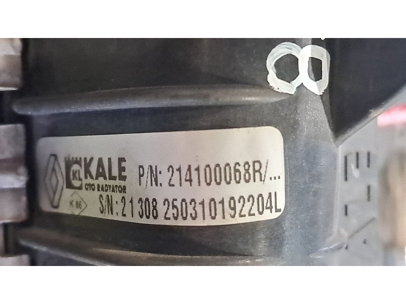Recambio de radiador agua para renault fluence  | ...  | ... referencia OEM IAM 214100068R  