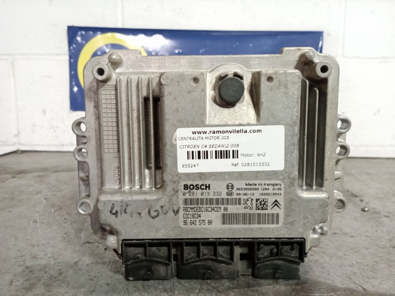 Recambio de centralita motor uce para citroen c4 sedan collection referencia OEM IAM 0281013332 9664257580 EDC16C34