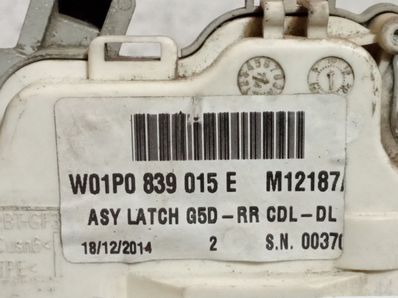 Recambio de cerradura puerta trasera izquierda para seat altea xl 2.0 tdi 140 style referencia OEM IAM   