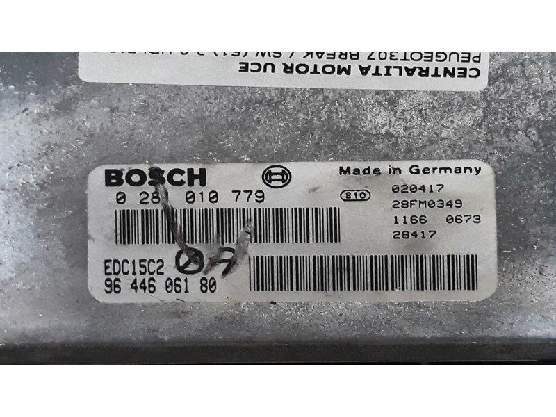 Recambio de centralita motor uce para peugeot 307 break / sw (s1) 2.0 hdi fap cat | 0.02 - ... 2.0 hdi fap cat | 0.02 - ... refe