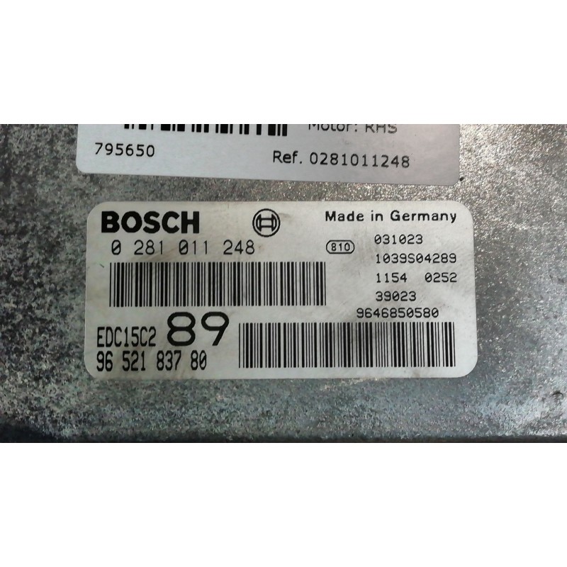 Recambio de centralita motor uce para peugeot 307 break / sw (s1) sw | 04.02 - 12.04 sw | 04.02 - 12.04 referencia OEM IAM 02810