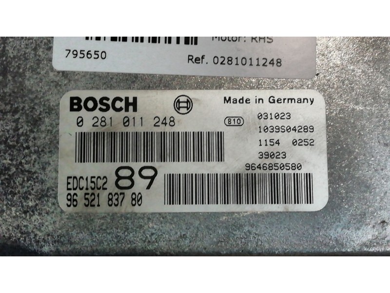Recambio de centralita motor uce para peugeot 307 break / sw (s1) sw | 04.02 - 12.04 sw | 04.02 - 12.04 referencia OEM IAM 02810