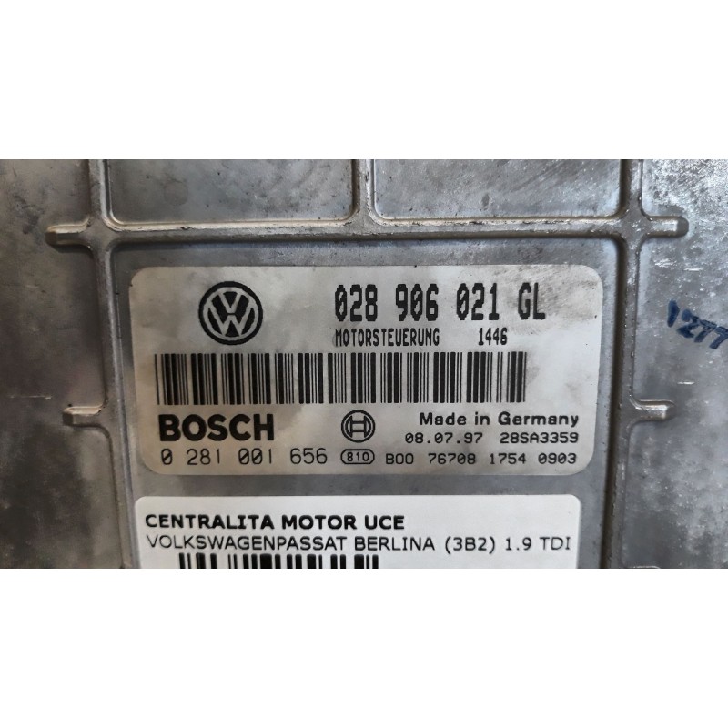 Recambio de centralita motor uce para volkswagen passat berlina (3b2) 1.9 tdi | 0.96 - ... 1.9 tdi | 0.96 - ... referencia OEM I