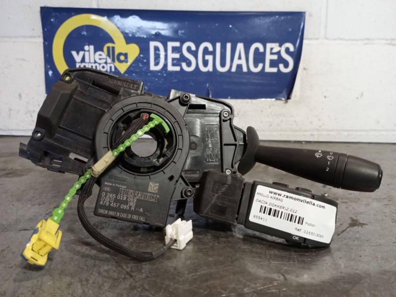 Recambio de anillo airbag para dacia dokker ambiance referencia OEM IAM 0265019069 255670736R 479457095R