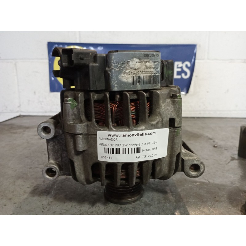 Recambio de alternador para peugeot 207 sw confort 1.4 vti 16v 95 referencia OEM IAM TG12C059 757651380 C12