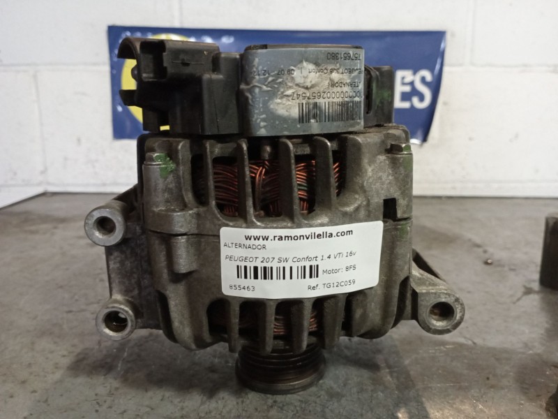 Recambio de alternador para peugeot 207 sw confort 1.4 vti 16v 95 referencia OEM IAM TG12C059 757651380 C12