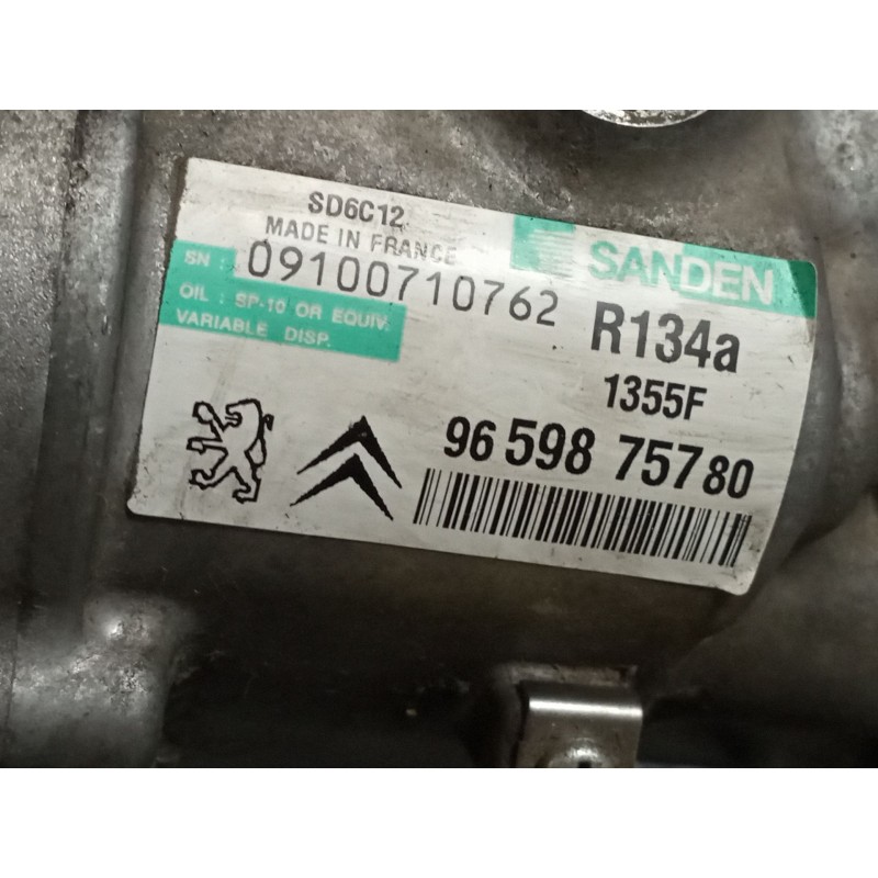 Recambio de compresor aire acondicionado para peugeot 207 sw confort 1.4 vti 16v 95 referencia OEM IAM 1355F 9659875780 SD6C12
