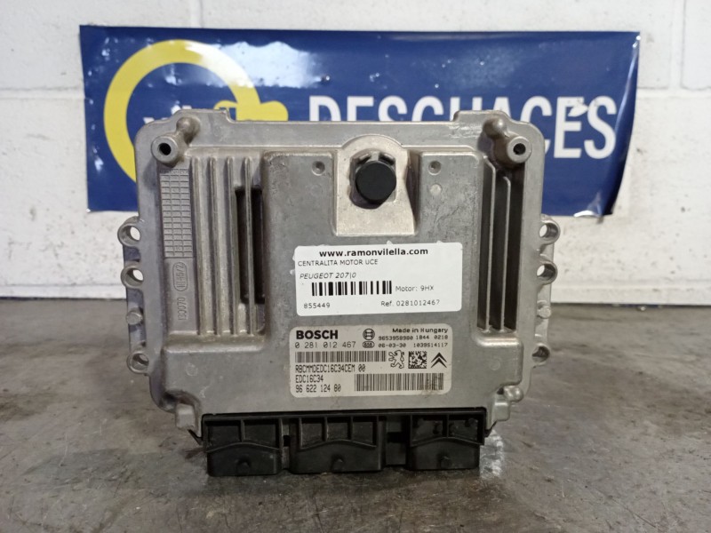 Recambio de centralita motor uce para peugeot 207 referencia OEM IAM 0281012467 9662212480 EDC16C34