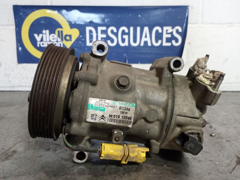 Recambio de compresor aire acondicionado para peugeot 207 referencia OEM IAM 1351F 9651910980 SD6C12