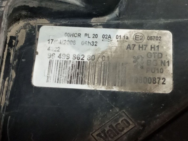 Recambio de faro izquierdo para peugeot 207 referencia OEM IAM   